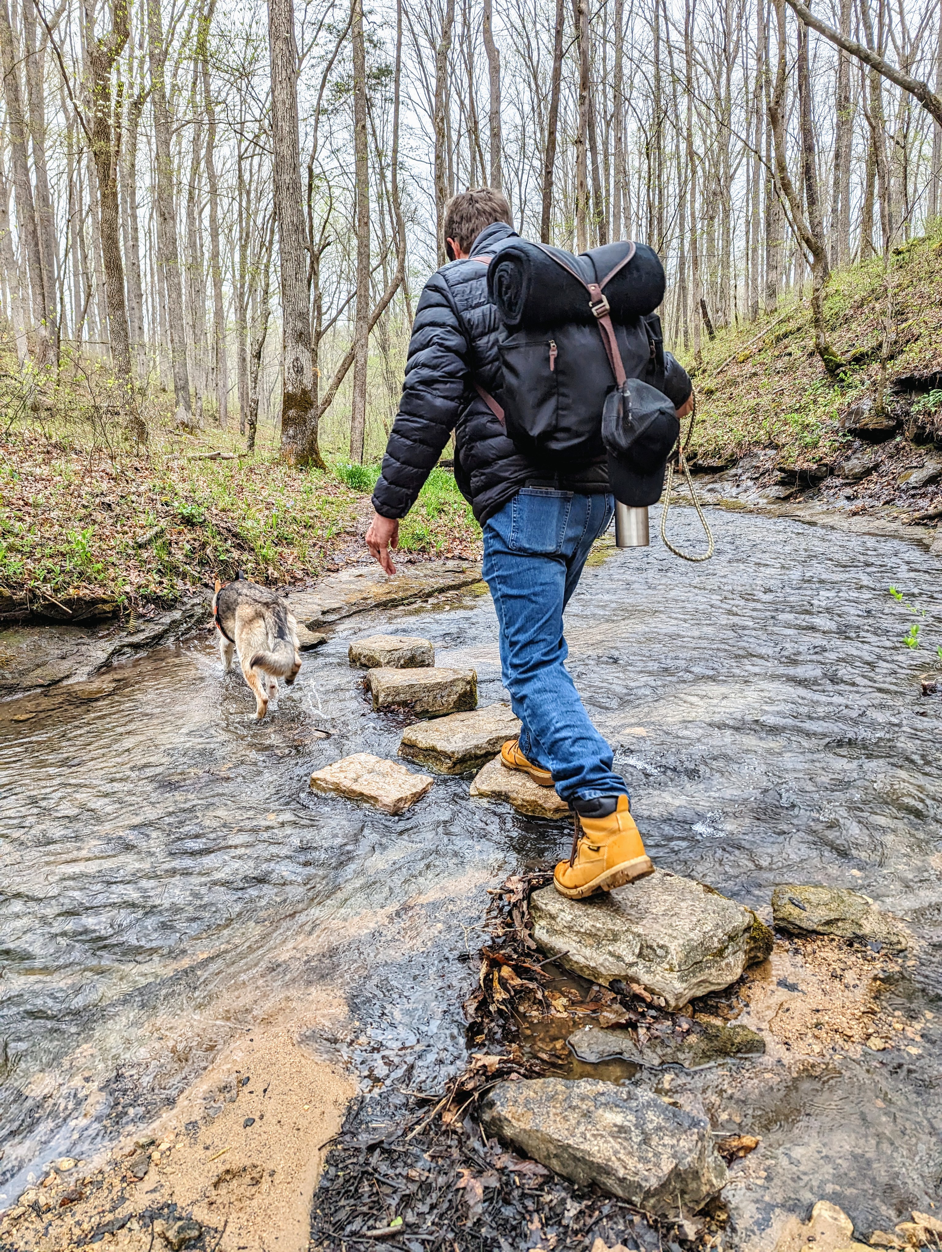 walking the trails at Merriweather Lewis Campground